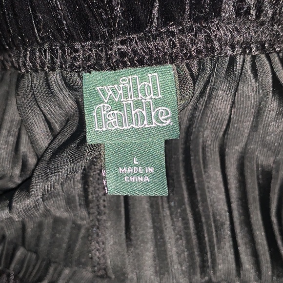 Wild Fable Black Wide Leg Velvet Pants - Picture 3 of 3
